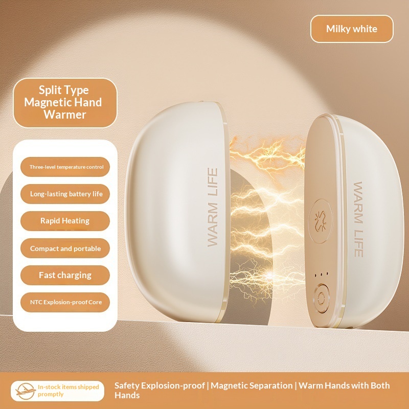 Chauffe-mains magnétique 2-en-1 rechargeable à batterie lithium 6