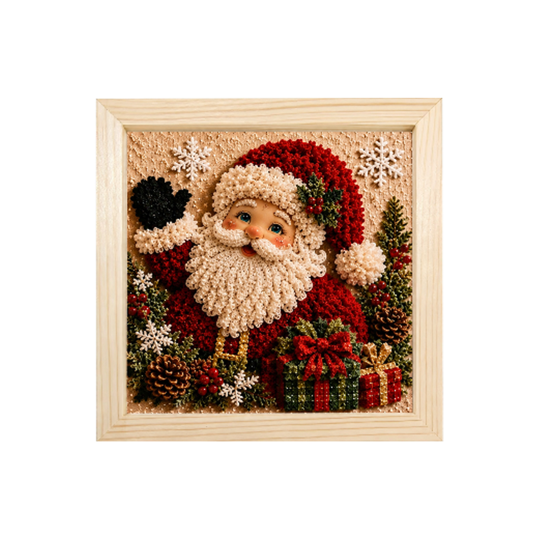 3D Christmas Fabric Poke Art Kit