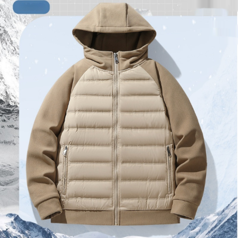 Knitted Patchwork Sports Hooded Jacket For Men And Women 5