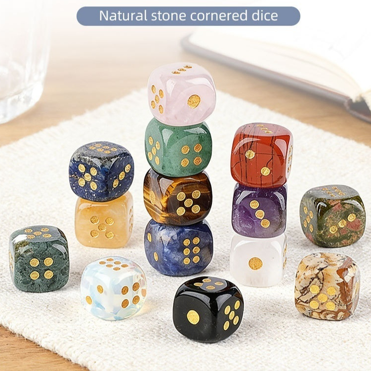Natural Crystal Dice Cross-Border Casual Tabletop Dice