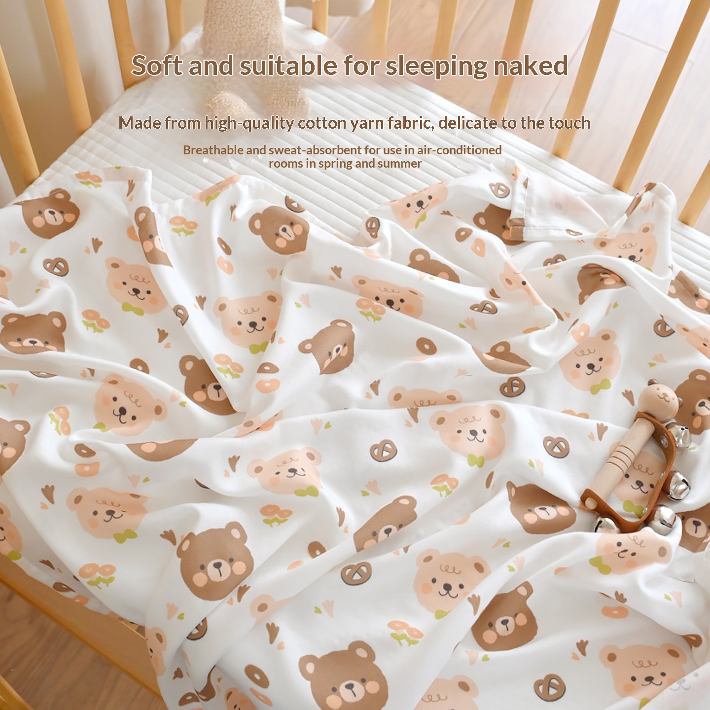 Baby Bamboo-fiber Sweat-absorbent And Breathable Sleeping Sheet