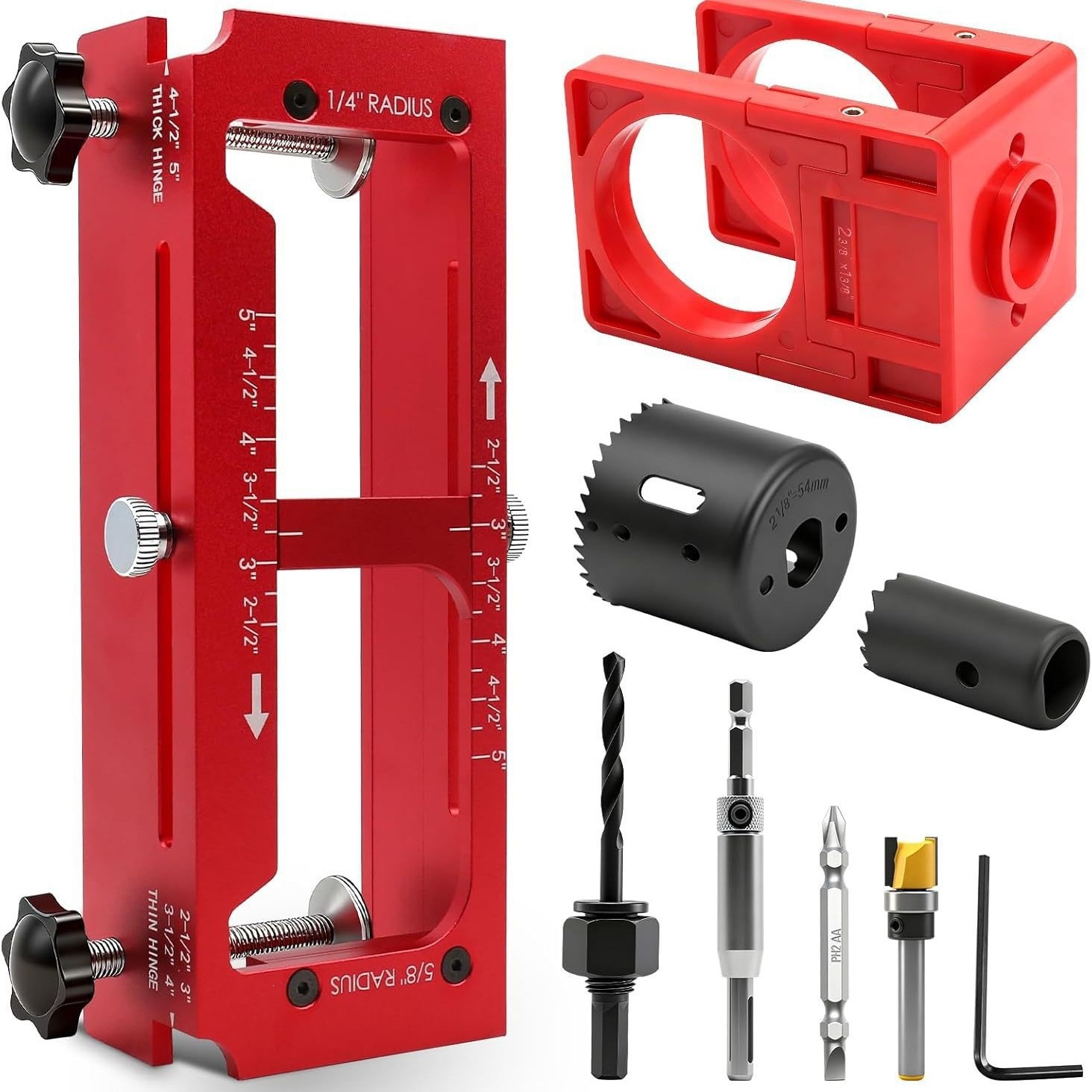 Aluminum Alloy Door Hinge Template Kit With Door Lock
