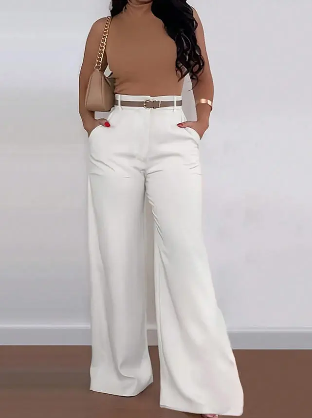 Solid Color BASIC Versatile Casual Flared Pants