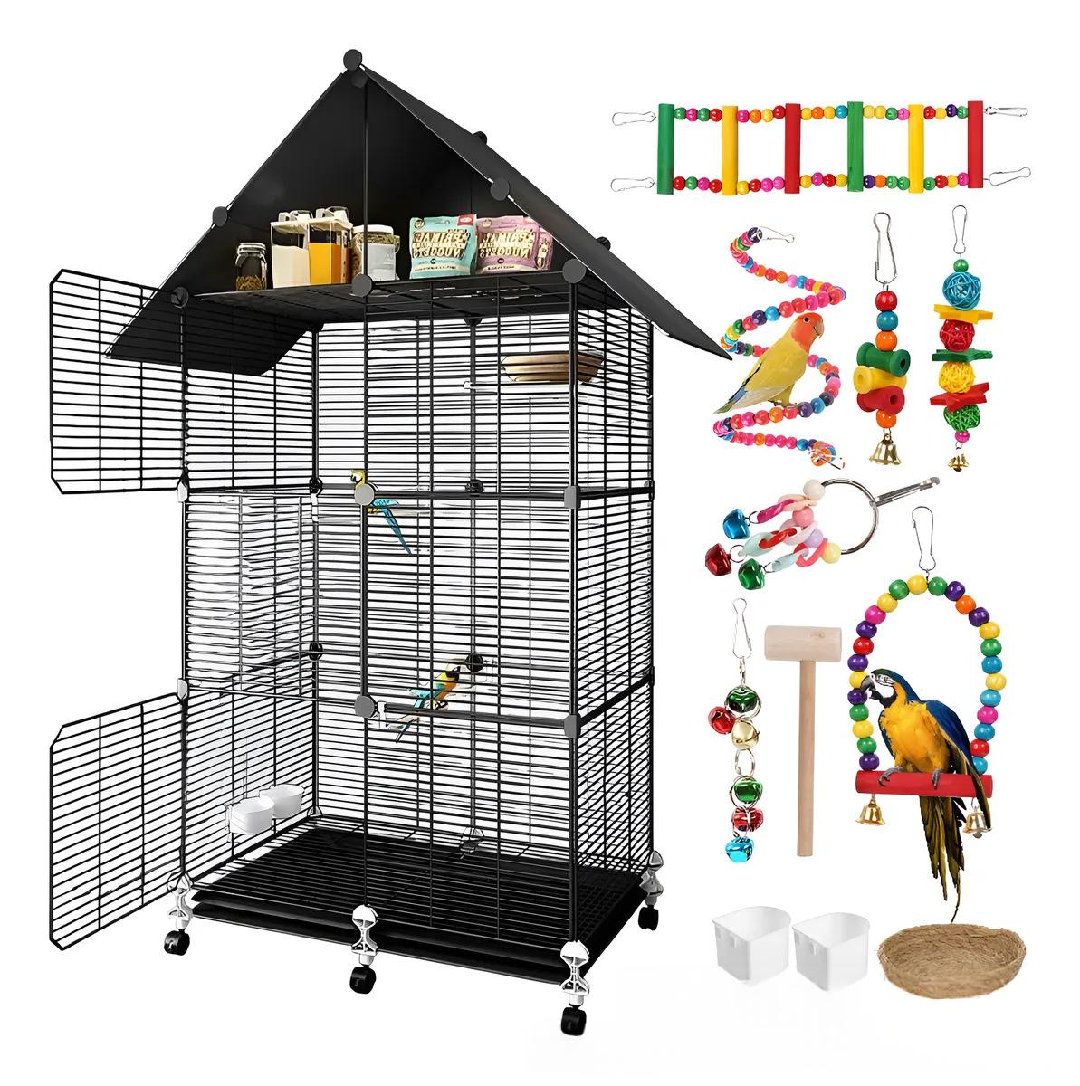 Breeding Cage Mynah Bird Display Cage Freely Combinable Birdcage detail photo 6