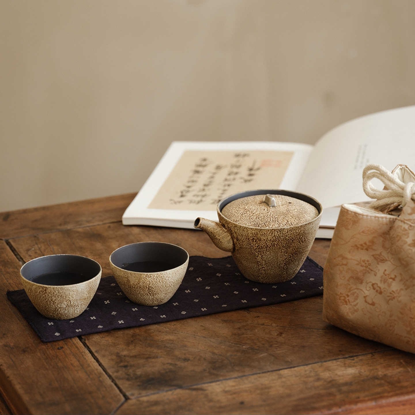 Portable Quick-Brew Tea Set For Outdoor Office Use