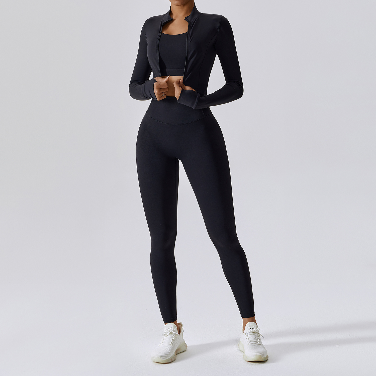 Women's High-Waist Three-Piece Activewear Set