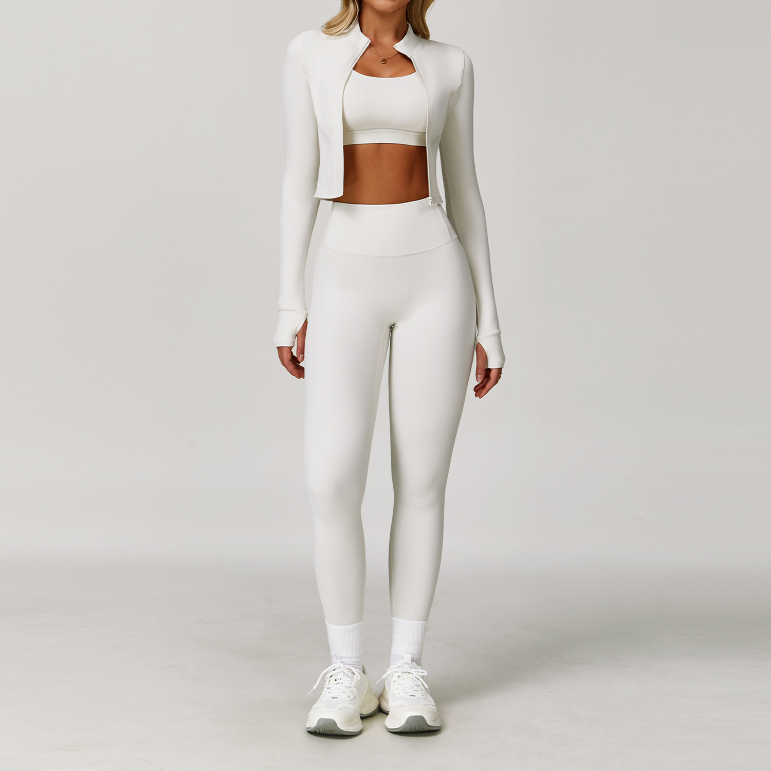 Women's High-Waist Activewear Set flat lay