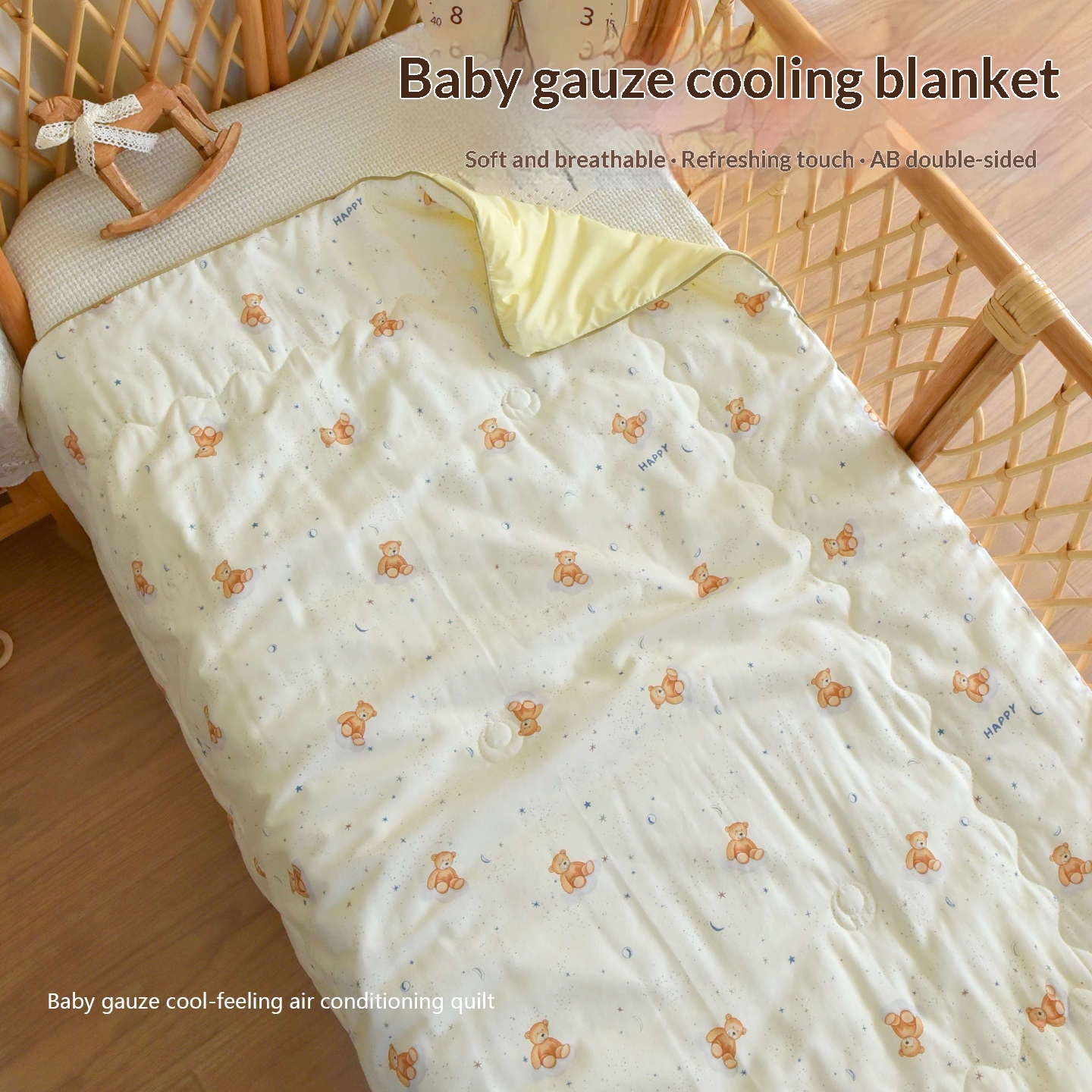 Babys Pure Cotton Gauze Quilt Summer Thin Style