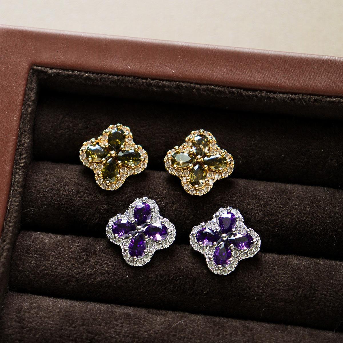 New Womens Zircon-studded Earrings