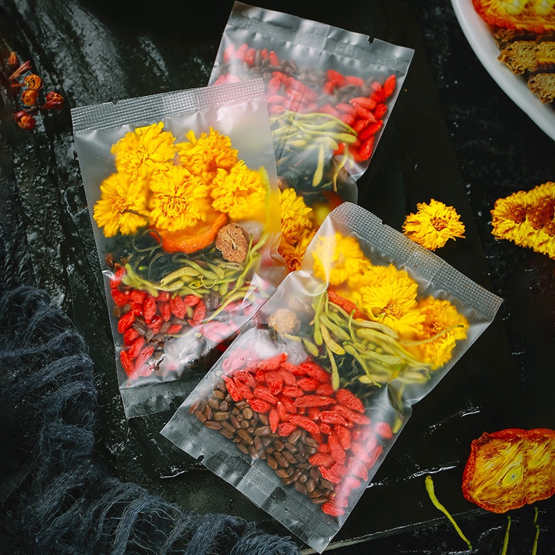 Chrysanthemum, Goji Berries, Cassia Seeds, Honeysuckle, And Dandelion Healthboosting Tea Flower Tea Bags