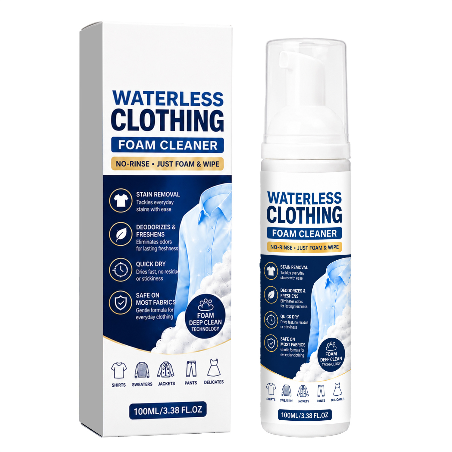 Waterless Clothing Foam Cleaner