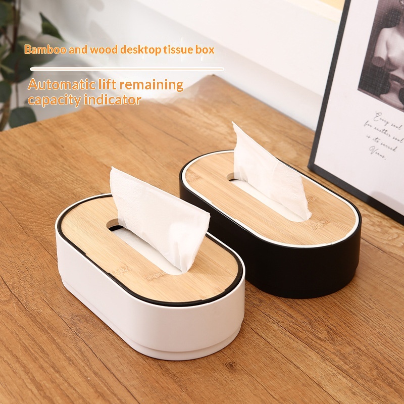 Simple Bamboo Desktop Tissue Box