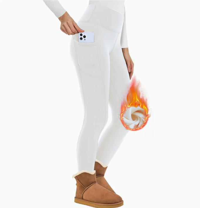 High Waist Velvet Padded Leggings