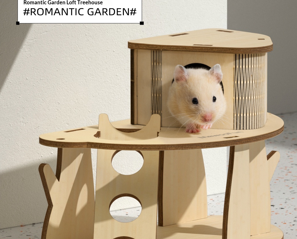Wooden Multi-Compartment Maze Toy Hamster Hideout detail photo 1