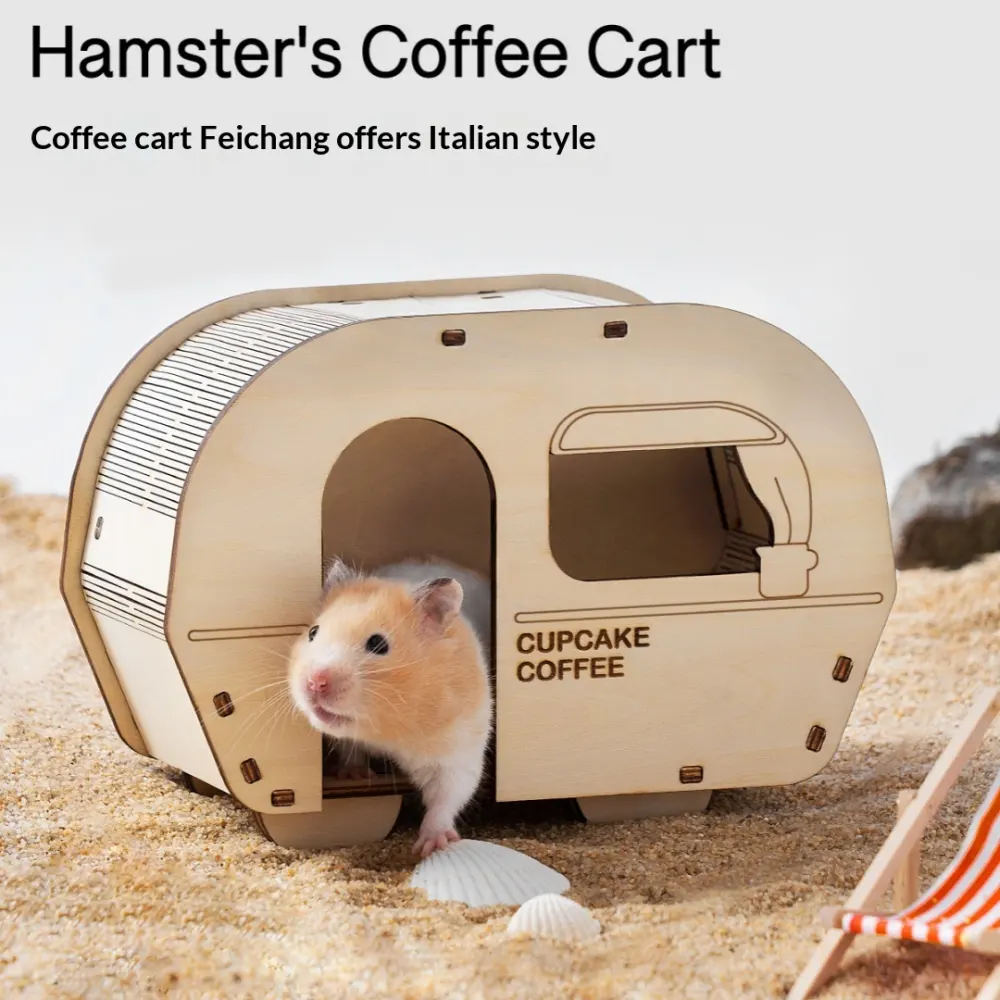 Wooden Multi-Compartment Maze Toy Hamster Hideout