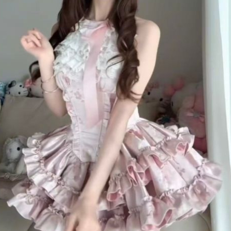 Summer French Style Sweet Elegant Princess Style Short Dress
