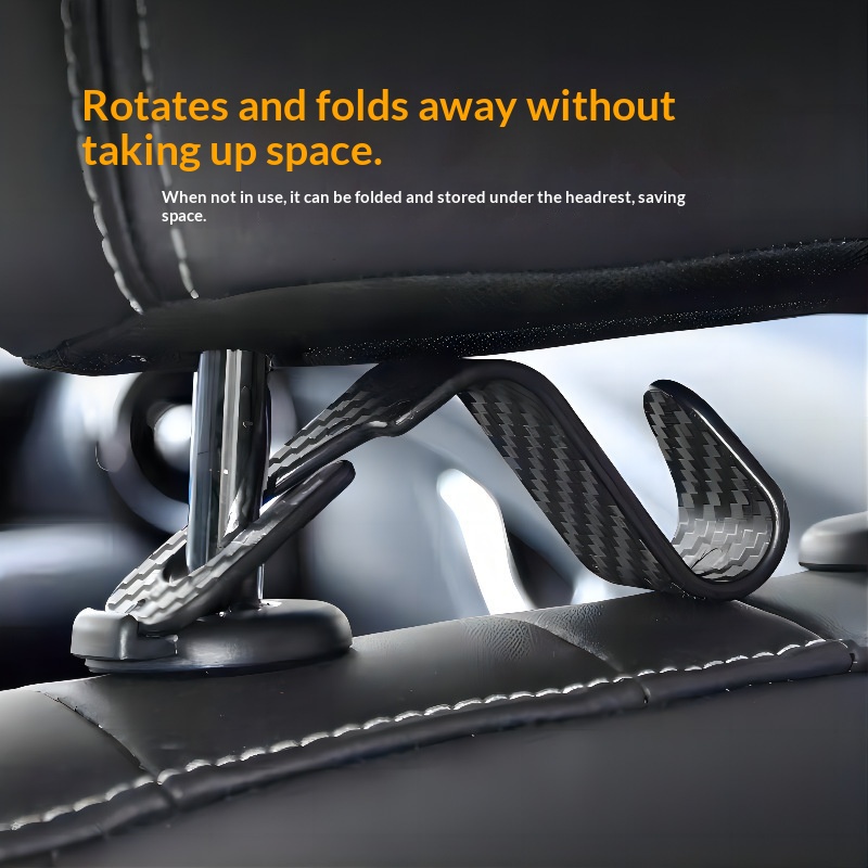 Hidden Multifunctional Car Seat Hook Storage Synthetic Fiber