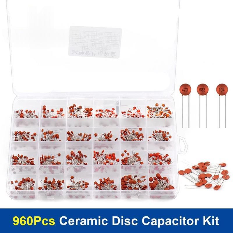 960 PCS 24-Style Ceramic Dielectric Chip Capacitor Box