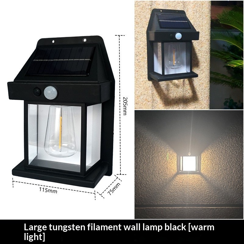 Solar-powered Outdoor Wall-mounted Motion-sensor Light