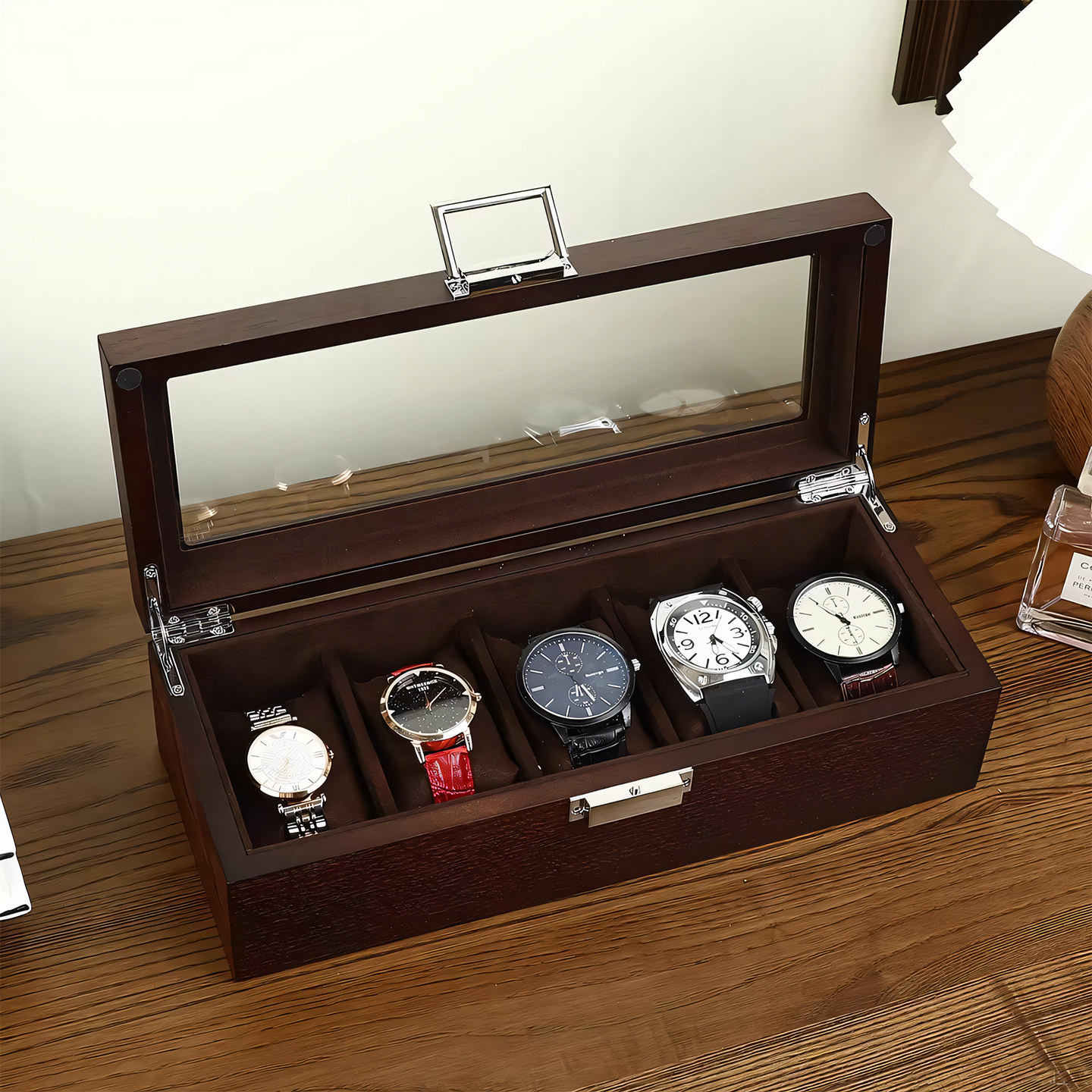Solid Wood Watch Storage Box Watch Display Case
