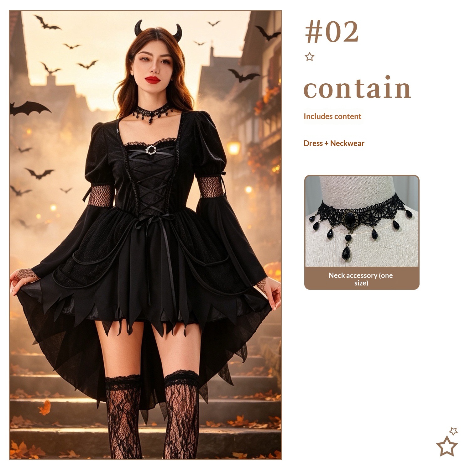 Halloween Fashion Witch Costume Dress