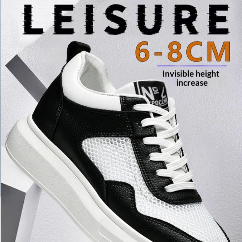 Mens Thick-soled Height-increasing Sneakers