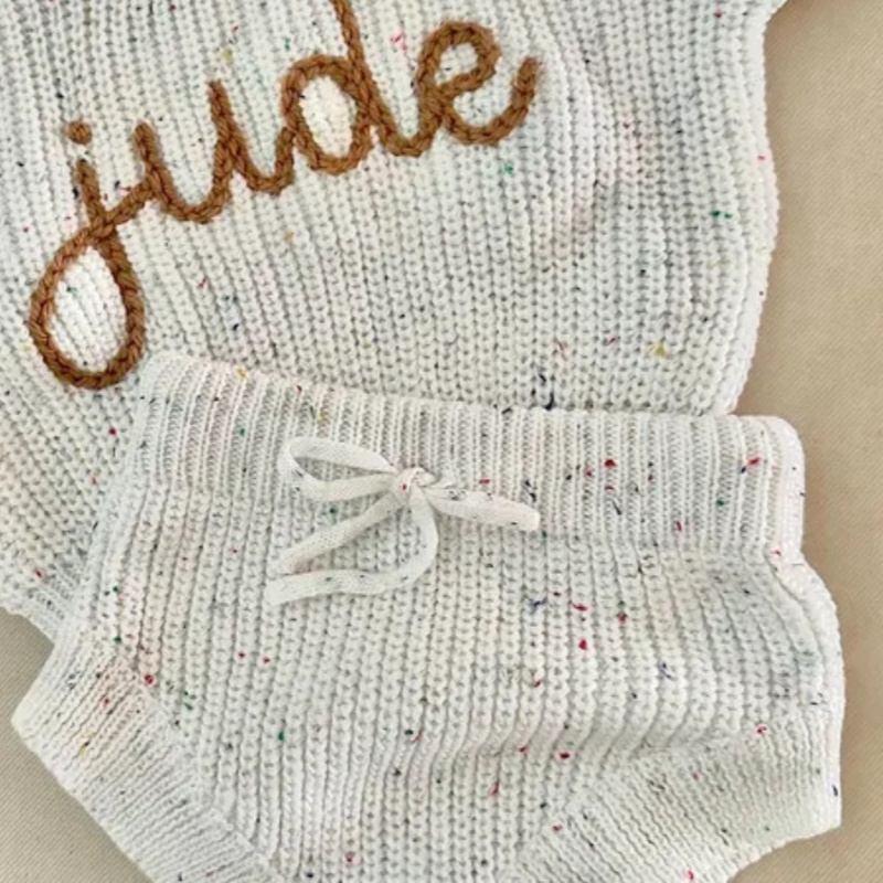 Solid-color Childrens Cornstitch Triângulo Shorts