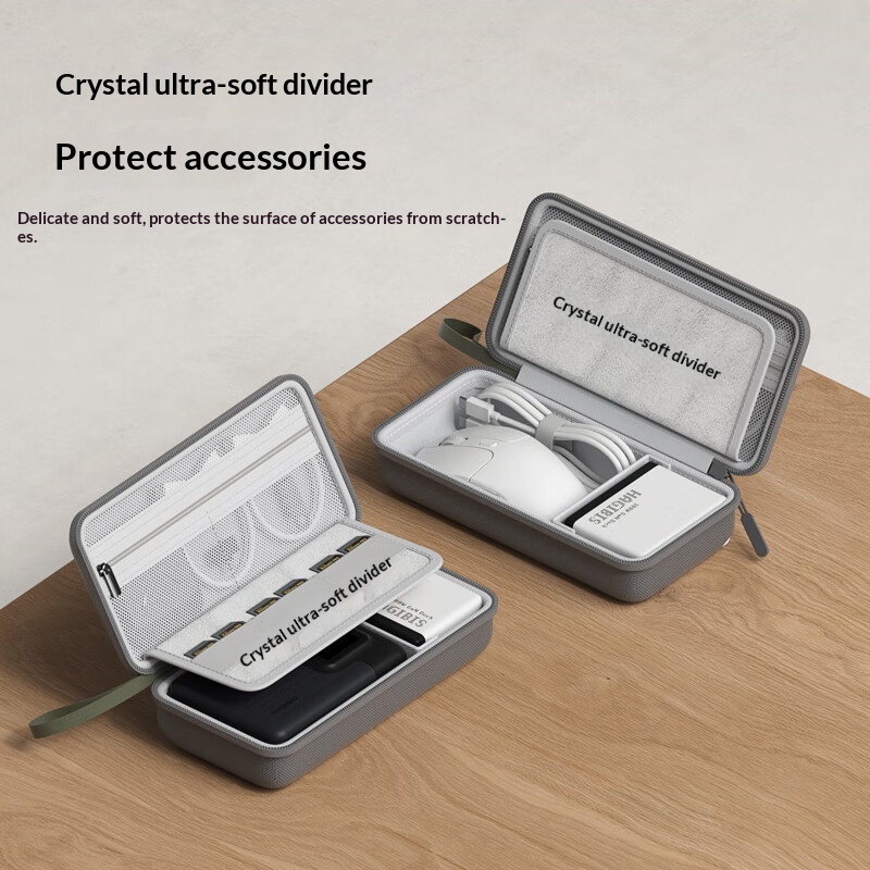 Portable Travel Digital Organizer Hard Case For Data Cables Power Bank Chargers And Headphones