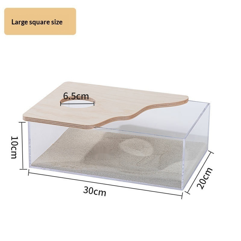 Hamster Bathroom Sandbox Fully Transparent Large Toilet Urine Sand Tray
