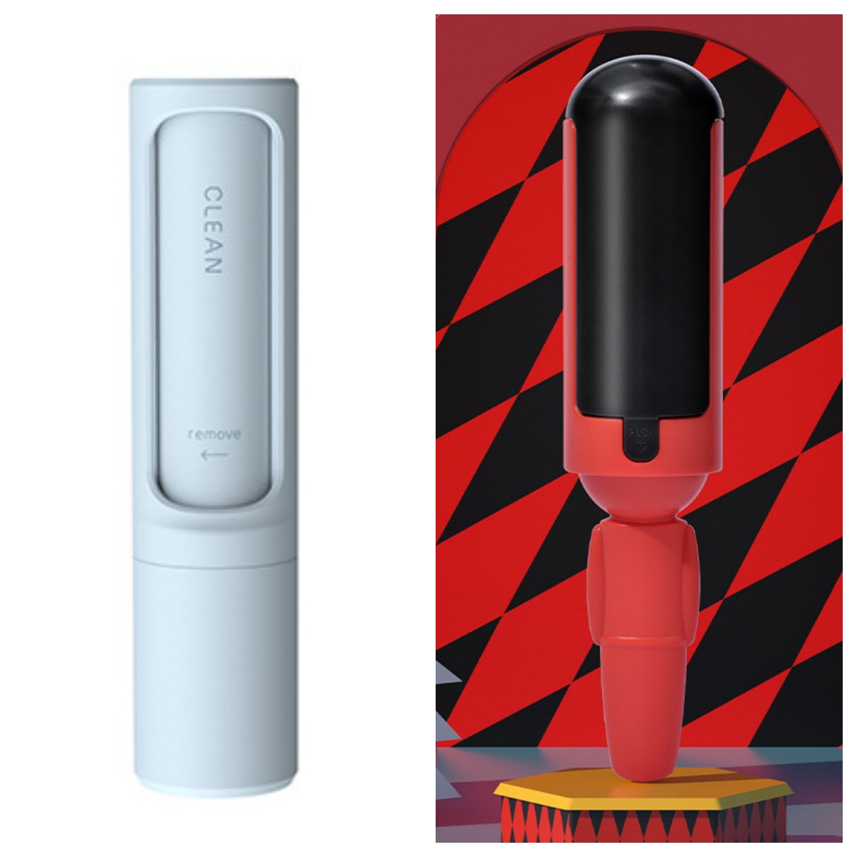 Double-sided pet hair remover brush view 3