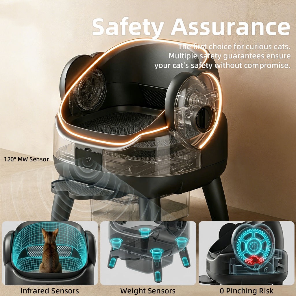 Intelligent Stainless Steel Cat Toilet