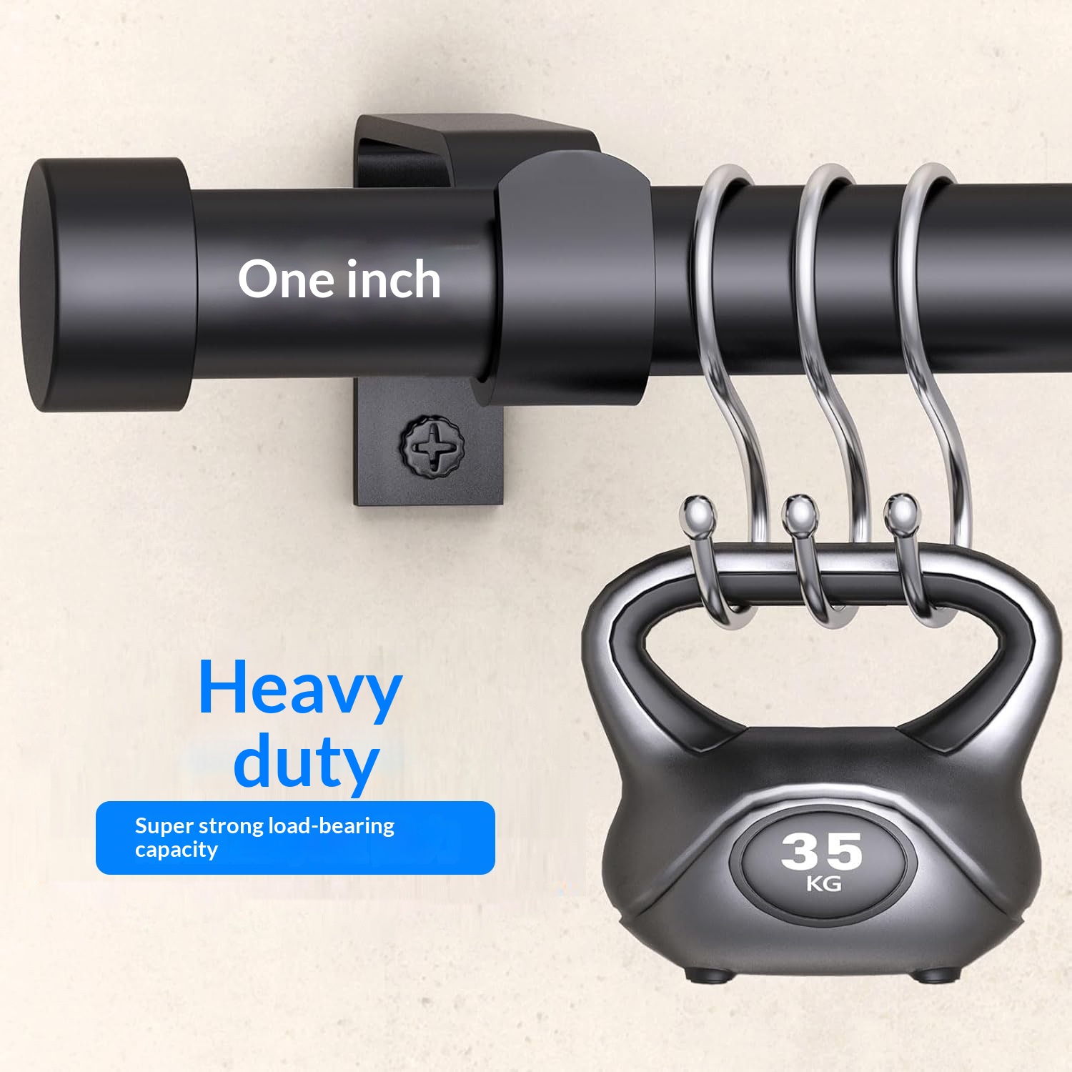 Thickened Quiet Telescopic Curtain Rod Sectional Aluminum Alloy