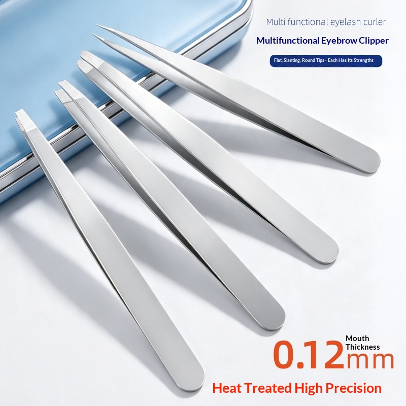 Stainless Steel Heat-treated Eyebrow Clip Hair-removal Tweezers