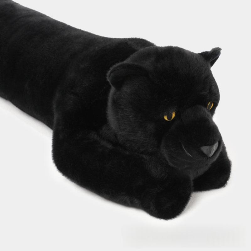 Realistic Black Panther Plush Polyester Pillow