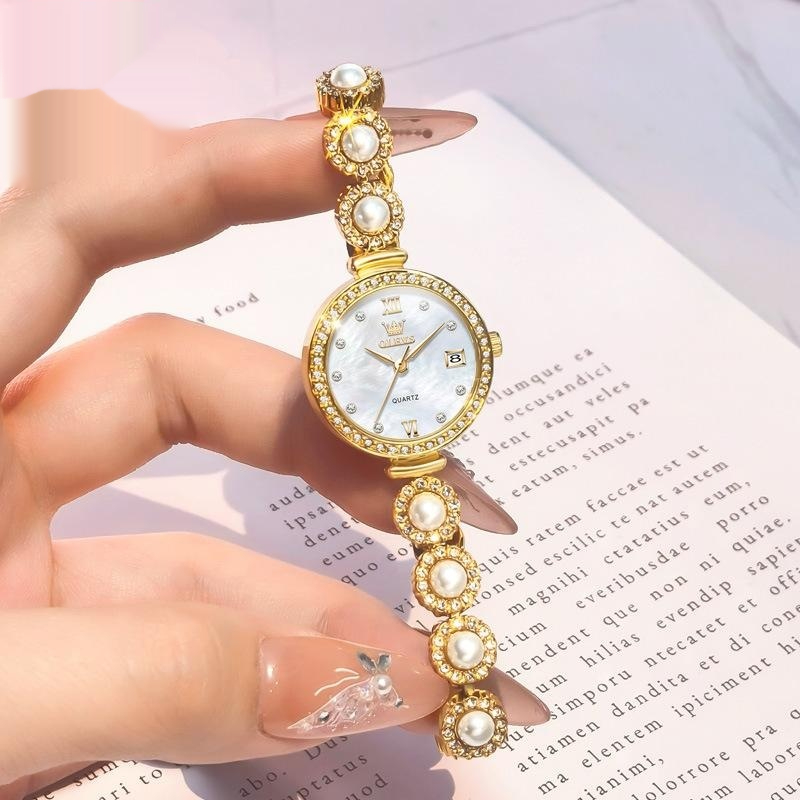 Women's Quartz Watch with Pearl Bracelet, picture 5 of 5
