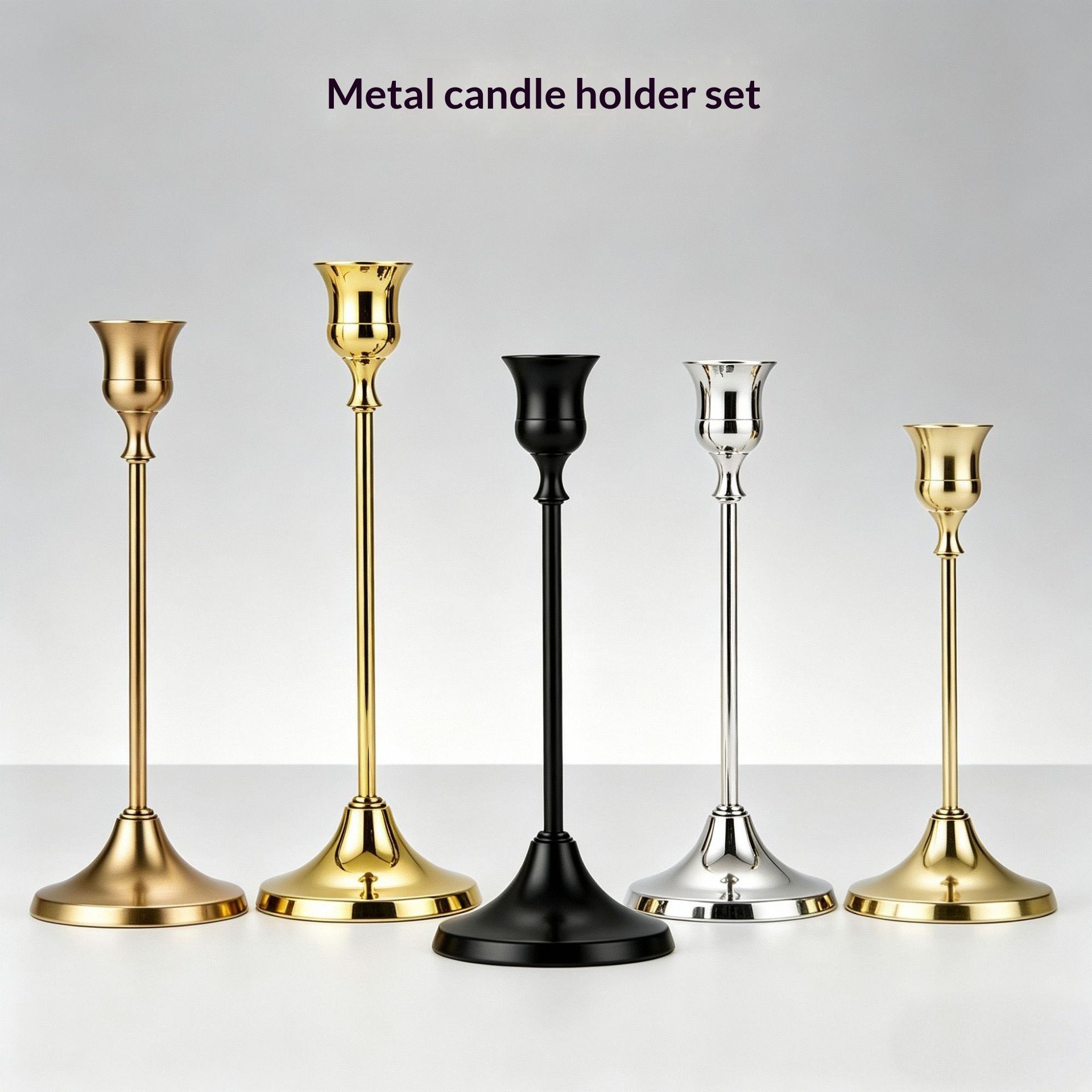 Retro Candle Holder, European-style Creative Trumpet-bell Candle Base