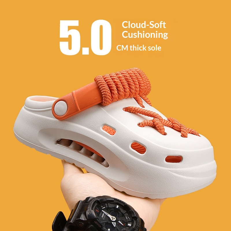 Shoelace Thick-soled Height-increasing Perforated Shoes