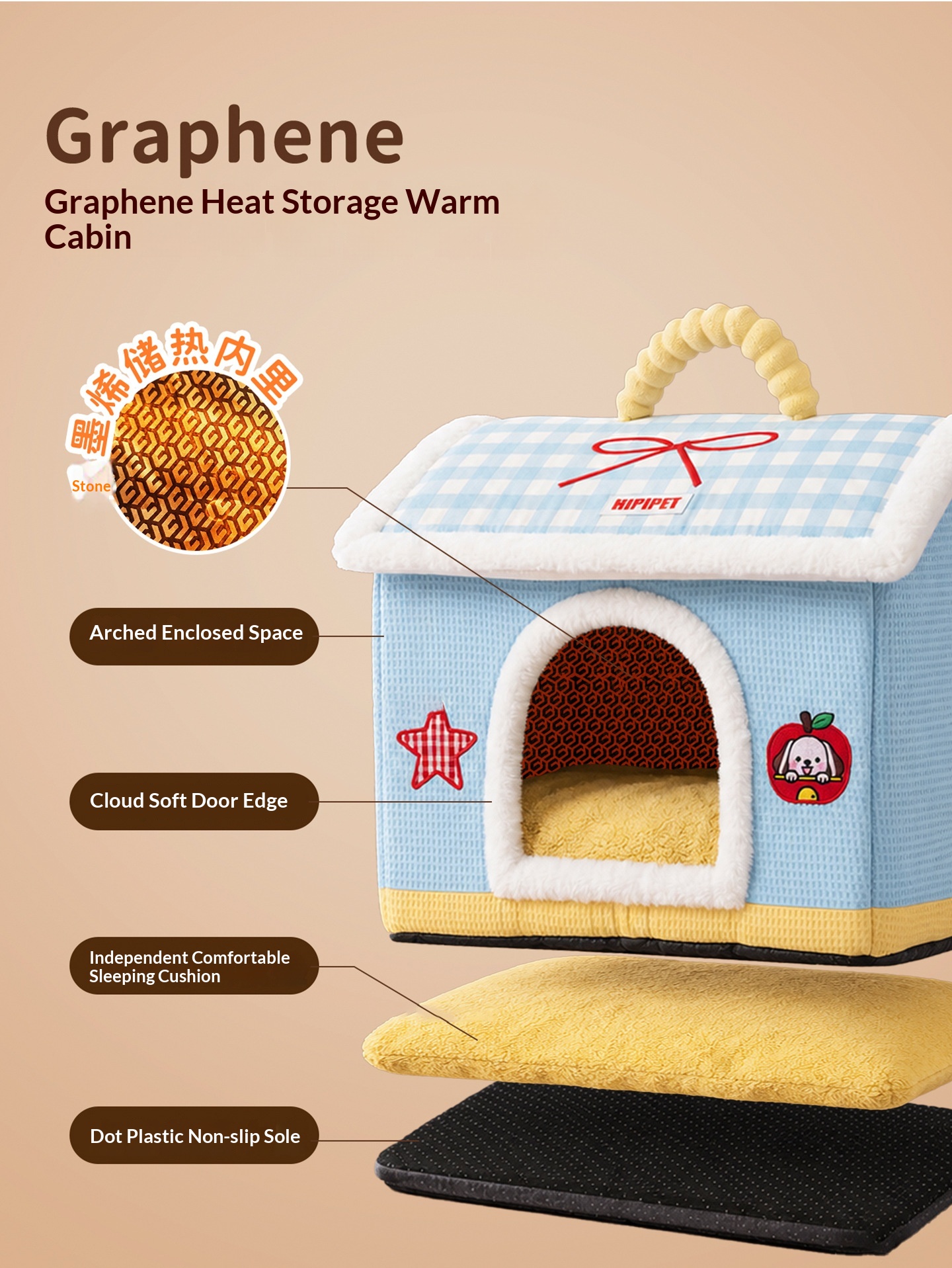 Warm Dog Bed For Small And Medium-sized Dogs detail photo 5