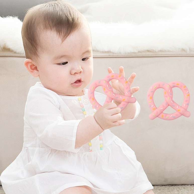 Silicone Donut Teether Food Grade Finger Protection
