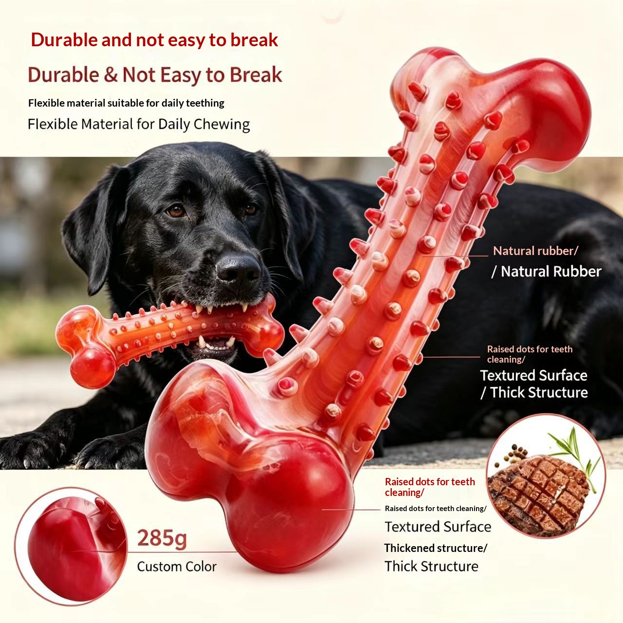 Chewing Toothbrush ToySimulated Dog Bone For Large detail photo 4