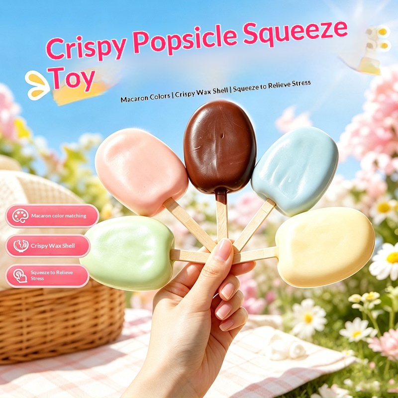 Simulation Popsicle Ice Cream Crispy Shell Squeeze Toy