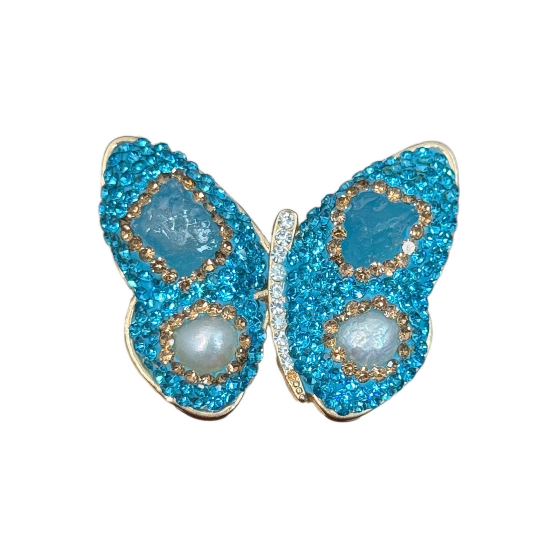 Crystal Butterfly Brooch