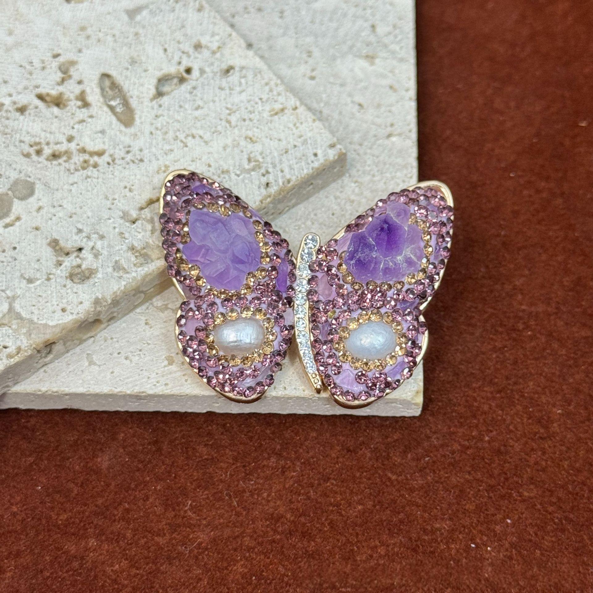 Crystal Butterfly Brooch, picture 3 of 7