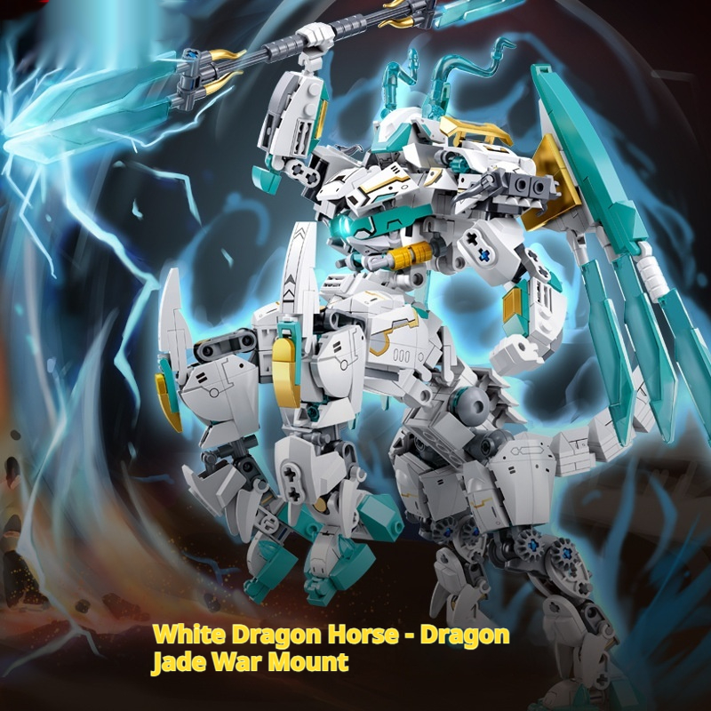 Boy's Building Block Assembled Mecha Model Toy