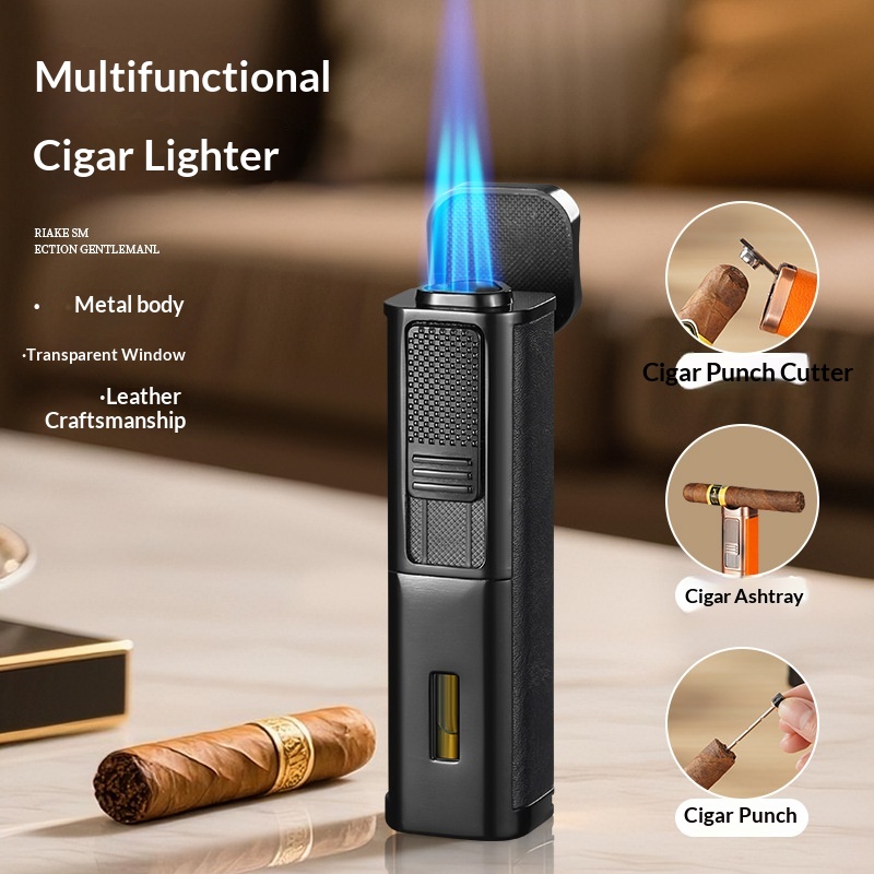 Cigar Lighter With High Value And Four In One