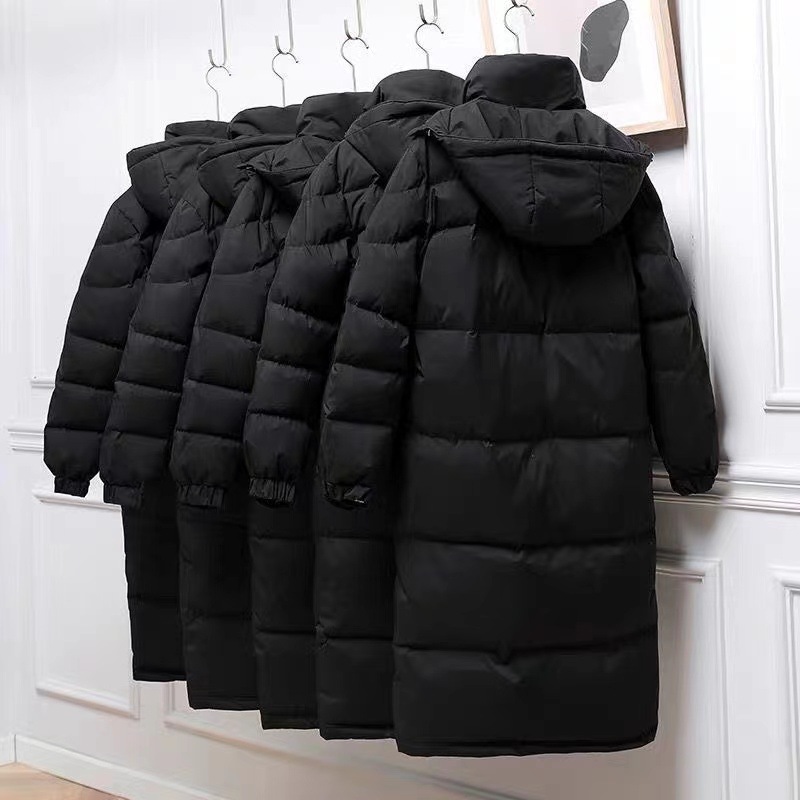 Men's Longline Hooded Puffer Jacket – Warm Winter Coat – product view 8