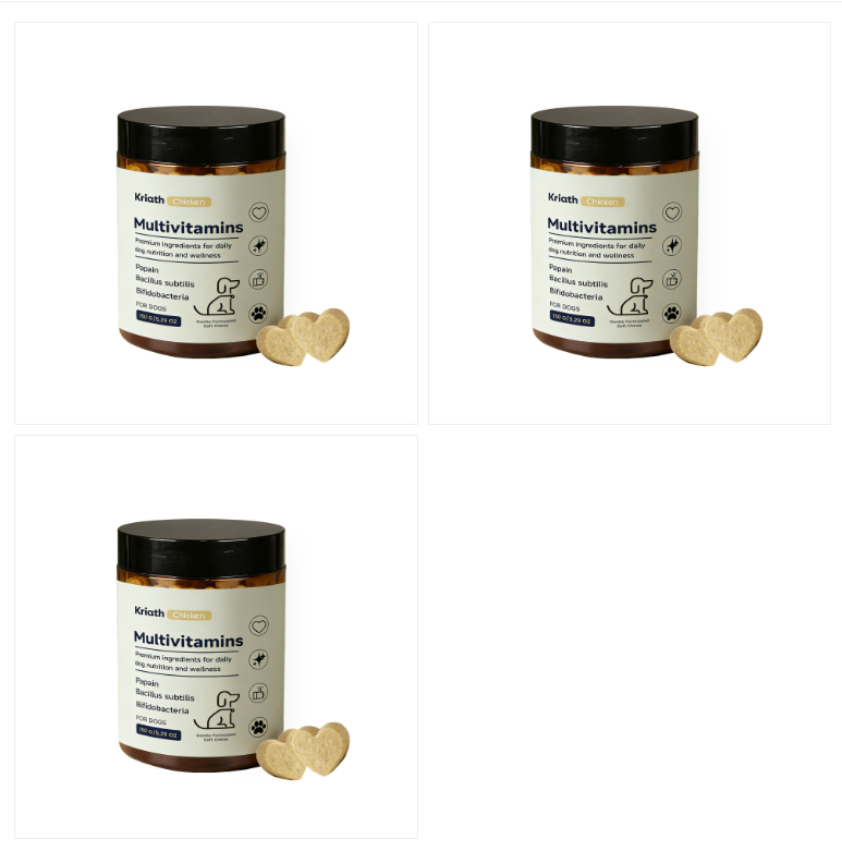 Dog Multivitamin Chewable Tablets - Dog Multivitamin Chewable Tablets 150g 3 bottle