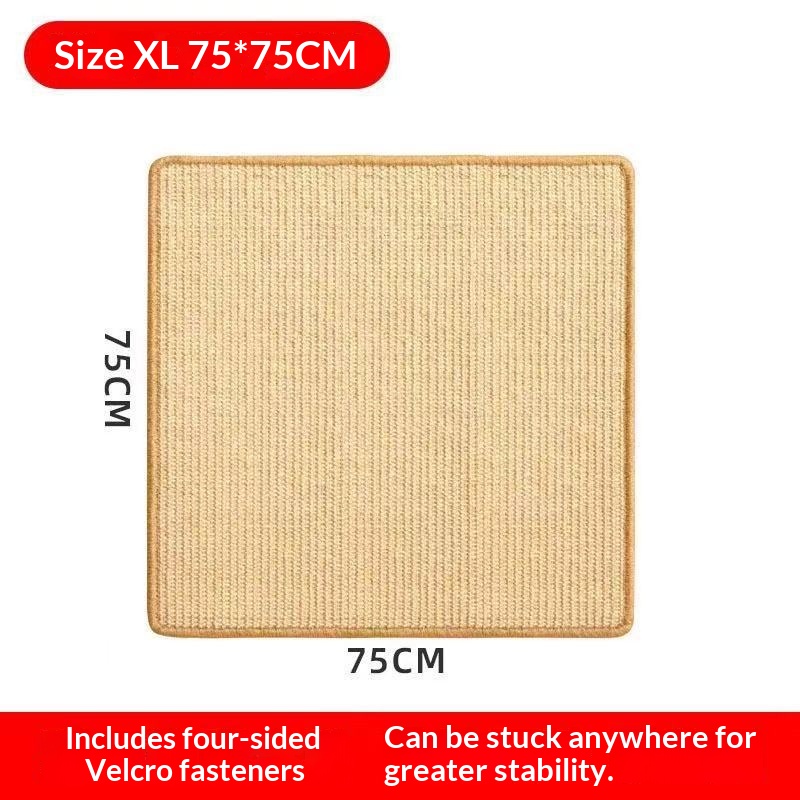 Sisal Cat Scratching Board, Cat Scratching Padno Shedding - Sisal Cat Scratching Board, Cat Scratching Padno Shedding 75x75cm Primary Color