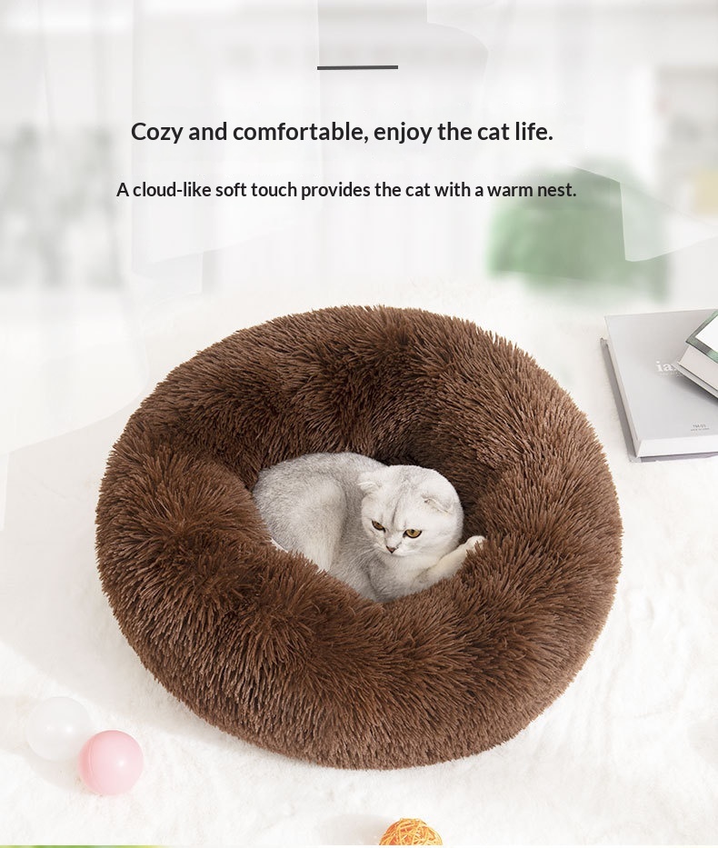 Removable And Washable Dog Bed, Detachable Cat Bed, Made Of Long-pile Plush detail photo 7