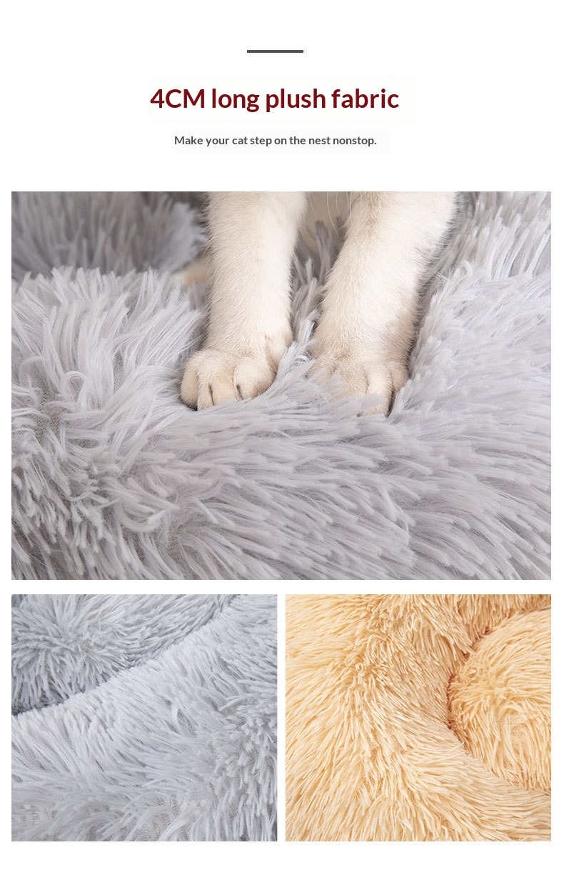 Removable And Washable Dog Bed, Detachable Cat Bed, Made Of Long-pile Plush detail photo 10